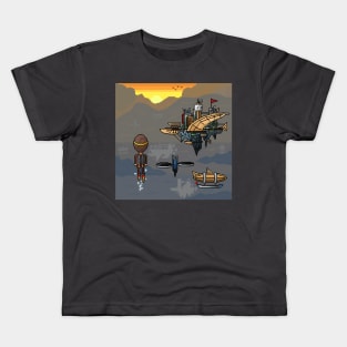 Steampunk Skys Kids T-Shirt